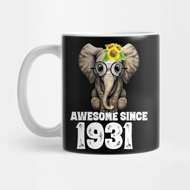 Awesome since 1931 89 Years Old Bday Gift 89th Birthday by DoorTees